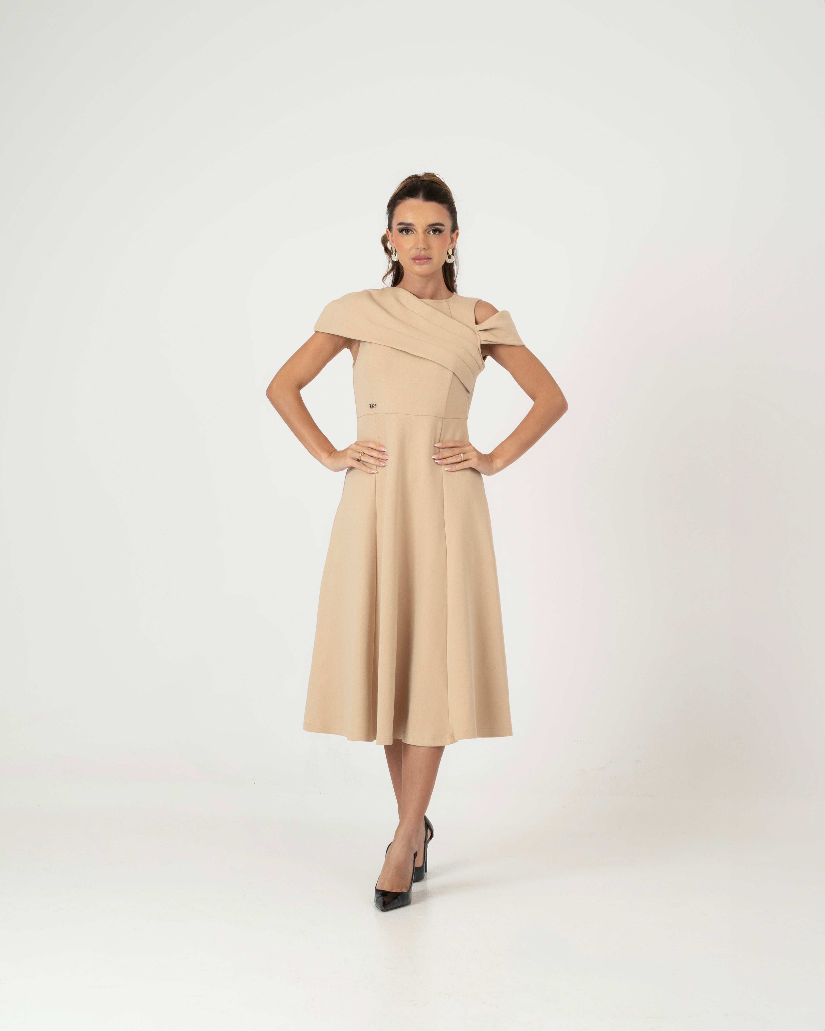 New Classic Dress Beige