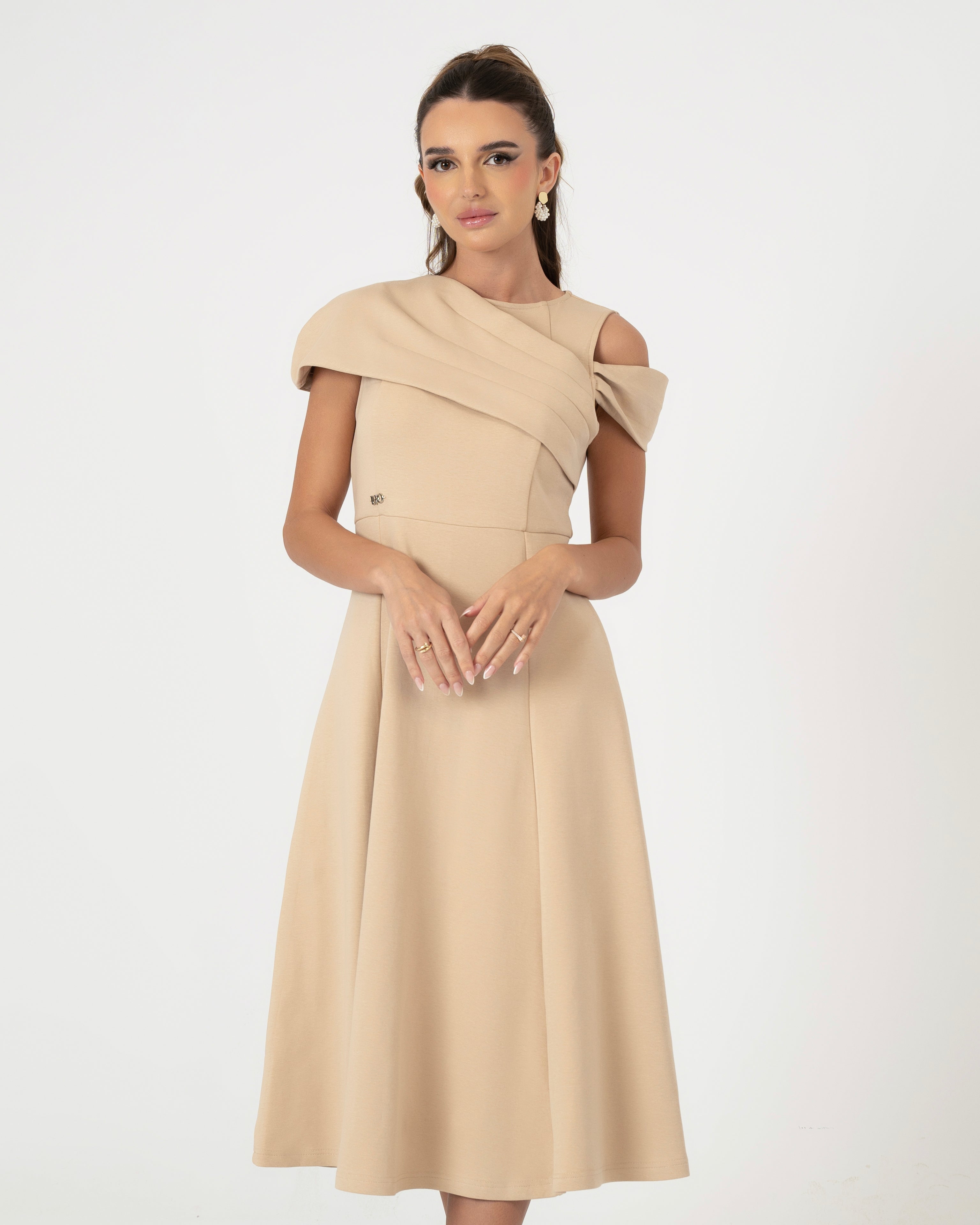 New Classic Dress Beige
