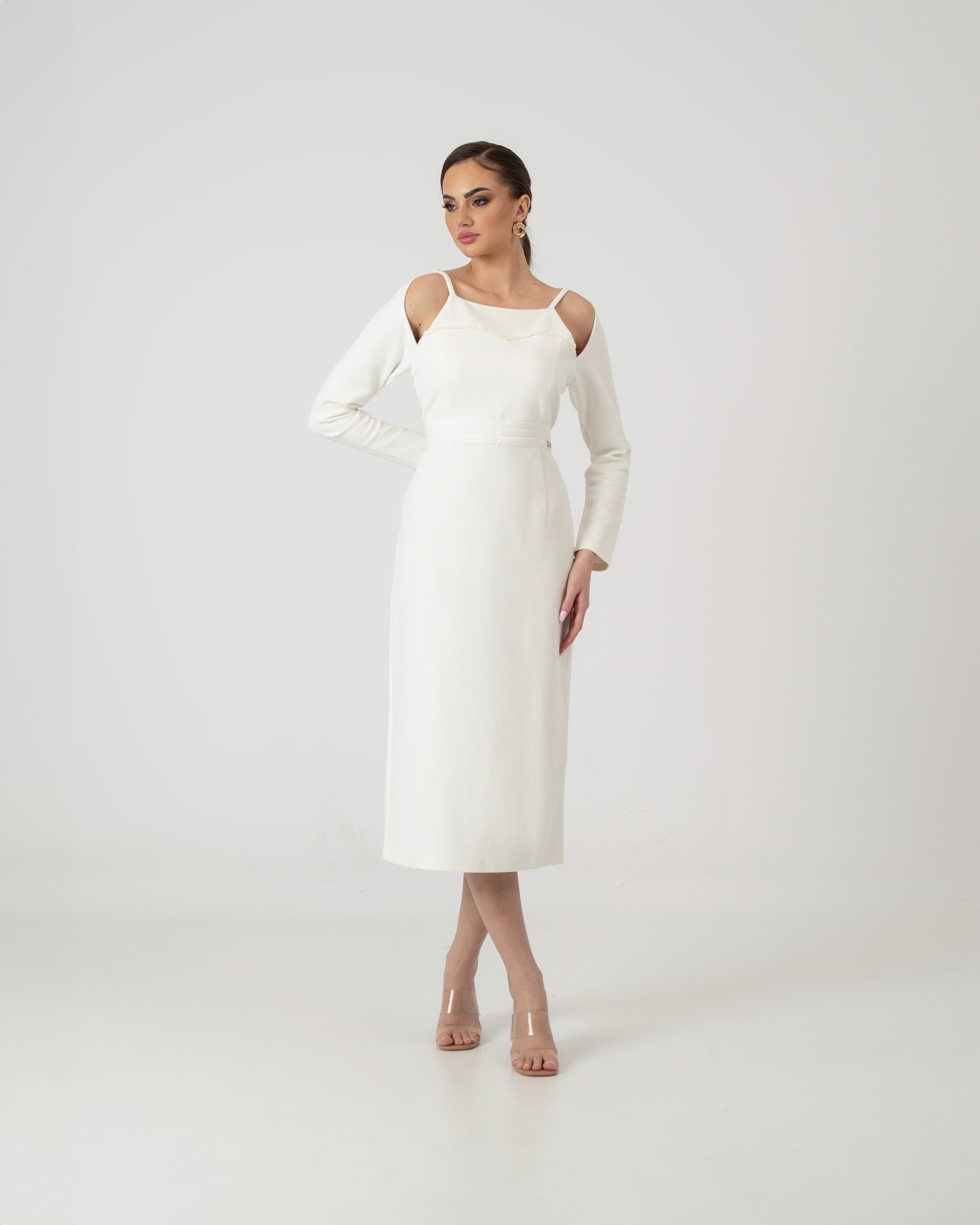 Midnight Glamour Dress White