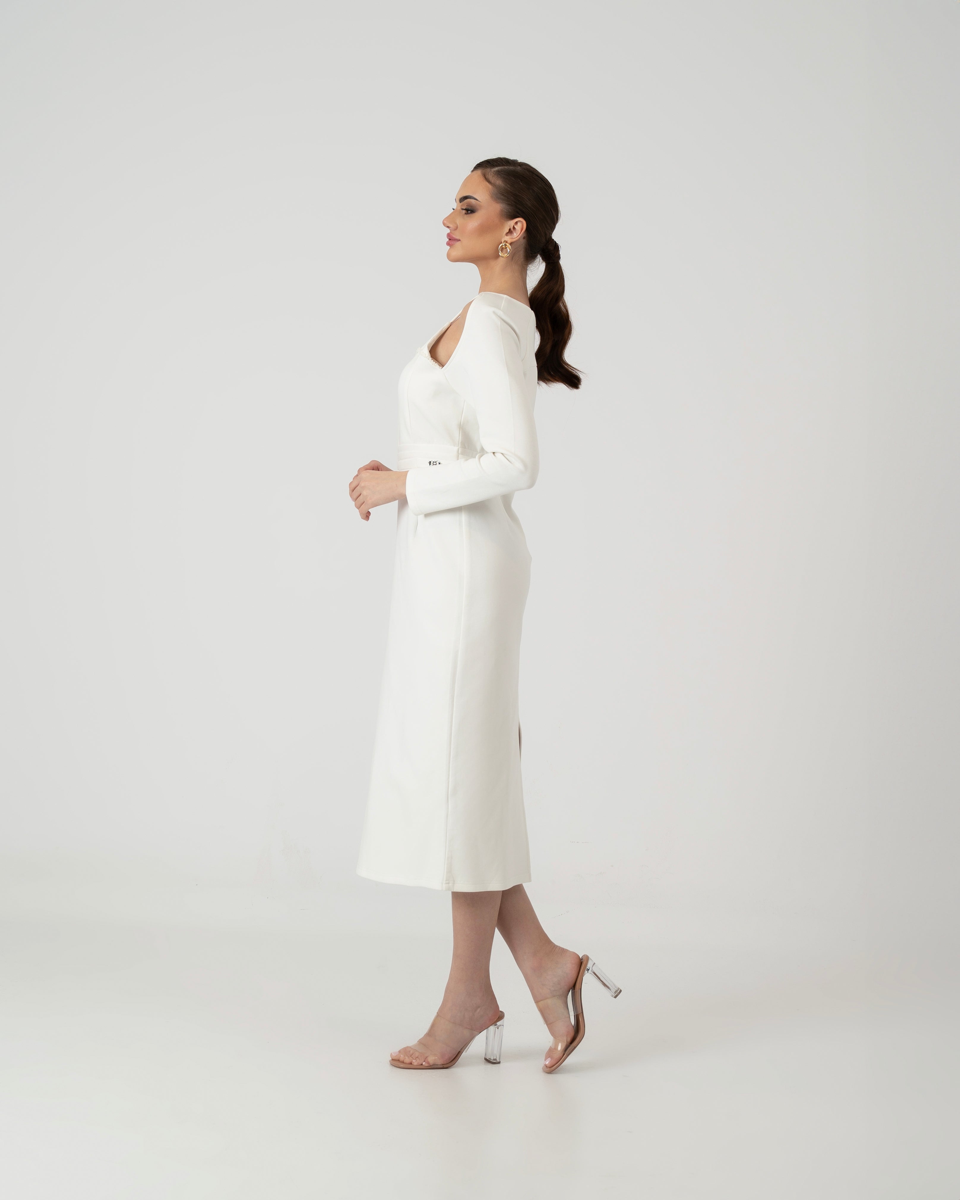 Midnight Glamour Dress White